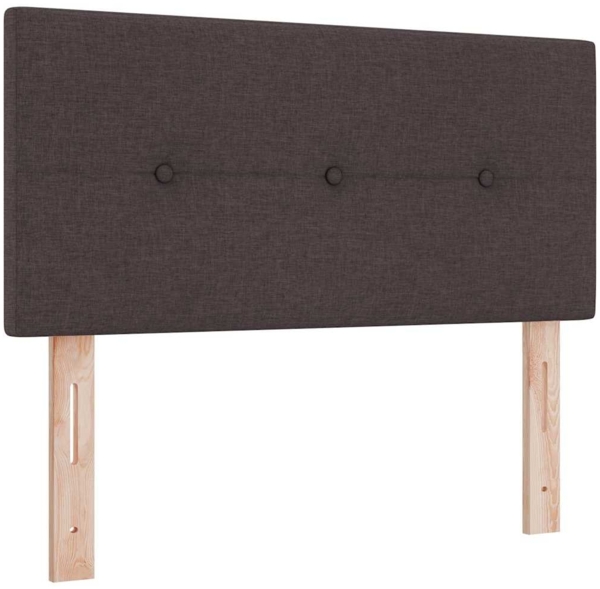 vidaXL Boxspringbett mit Matratze Dunkelbraun 80 x 200 cm Stoff 3342166 Bild 6