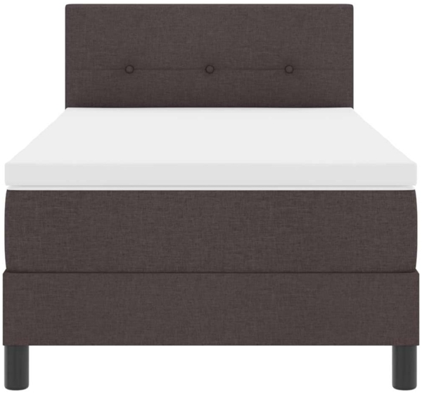 vidaXL Boxspringbett mit Matratze Dunkelbraun 80 x 200 cm Stoff 3342166 Bild 7