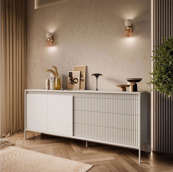 Lookway Kommode YASUMI 2D3S Sideboard mit 2 Türen und 3 Schubladen, Breite: 187,1