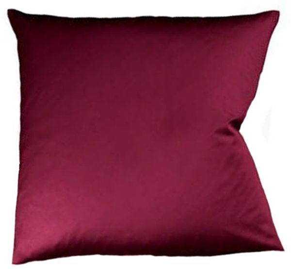 Fleuresse Mako-Satin Kissenbezug Bezug 80x80 cm uni mit RV 4074 pflaume