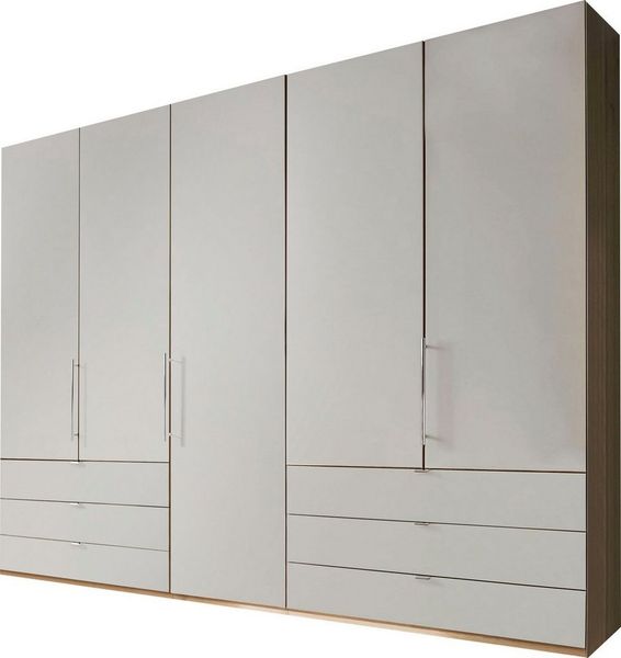 WIEMANN Falttürenschrank Loft, in stilvoller Optik, Made in Germany widerstandsfähige Glasfronten, geräuscharme Türen, mit Panoramaöffnung