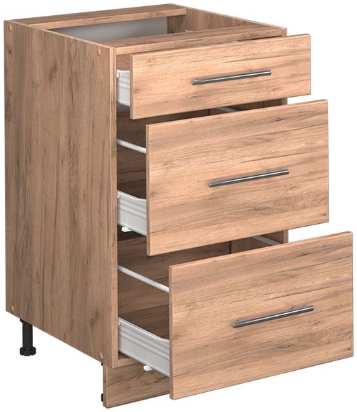 Küchenunterschrank Fame-Line Goldkraft Eiche 50 cm , AP Marmor Vicco Bild 5