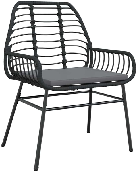 vidaXL Garten Essgruppe 5 pcs Schwarz Poly-Rattan 3380858 Bild 5