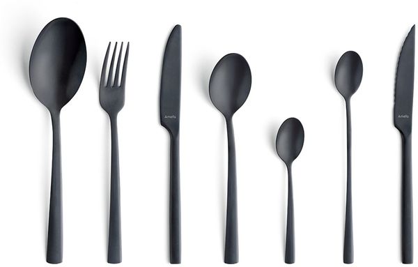Amefa MANILLE Besteckset 42-teilig PVD schwarz mattiert