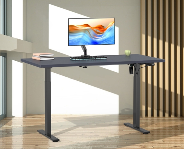 VCM Schreibtisch Lona 919932 Schwarz / Anthrazit H. 71-120 x B. 110 x T. 80 cm Bild 3