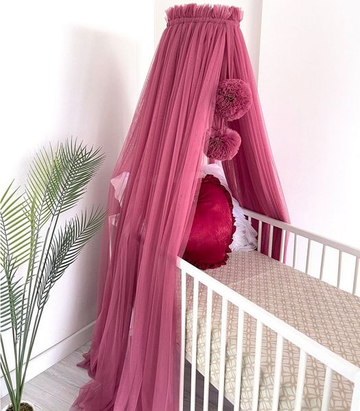 Baby Fancyroom Betthimmel Betthimmel aus 12 Meter Tüll aus 1. Klasse für Kinderbett Gitterbett, Himmel für Babybett Kinderbett