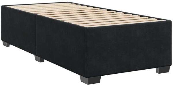 vidaXL Boxspringbett mit Matratze Schwarz 100x200 cm Samt 3288530 Bild 10