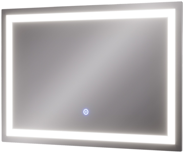 Badezimmerspiegel Miral Glas 60 x 2.8 cm mit Frontlight Beleuchtung Vicco