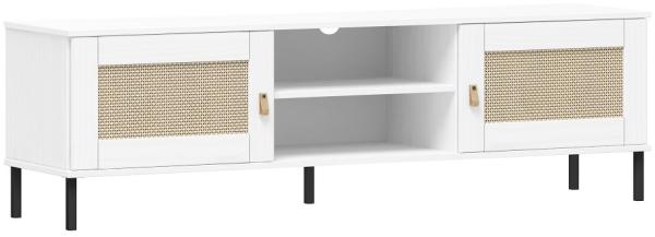 TV Board 158x47cm 'Seattle' Kiefer massiv weiß Bild 4