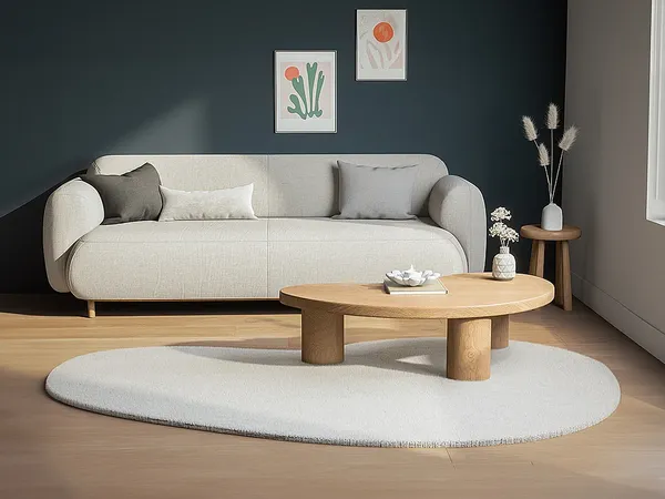 Vente-unique - GIRONA Teppich Stoff Beige - B 120 cm x H x L 180 cm