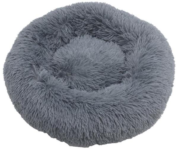 Hundebett Hundekissen Hundekorb 40 cm Plüsch Tierbett Hundesofa Dunkelgrau