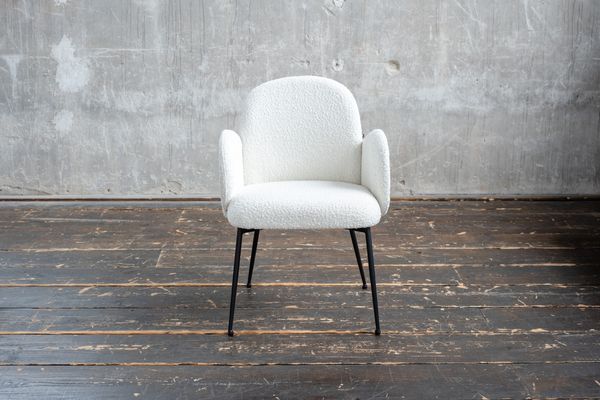 KAWOLA Stuhl DEON Esszimmerstuhl Stoff cremeweiß 84 x 62 x 59 cm