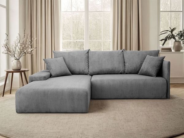 Lookway Ecksofa LAVIO in L-Form mit Schlaffunktion und Bettkasten, 246x188x93 cm