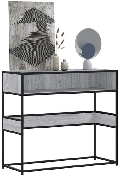 vidaXL Konsolentisch Grau Sonoma 90x35x80 cm Holzwerkstoff 849172