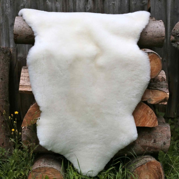 Lammfell Champagner Kurzhaar Wollhöhe 3-4 cm Größe: 100-110 Bild 5