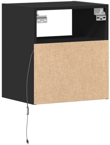 vidaXL TV-Wandschränke mit LED-Beleuchtung 2 Stk. Schwarz 41x31x45 cm 852316 Bild 8