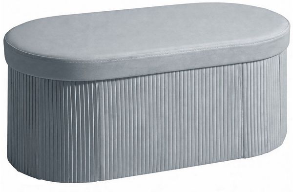HOMCOM Sitzbank 76 x 38 x 35 cm Polsterbank (Sitztruhe, 1-St, inkl. Aufbauanleitung), Faltbar, mit Stauraum, Samtoptik