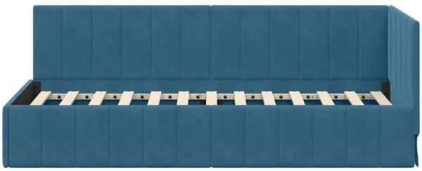 vidaXL Eckbettgestell mit Kopfteil Blau 80 cm x 200 cm Stoff 42016286 Bild 4