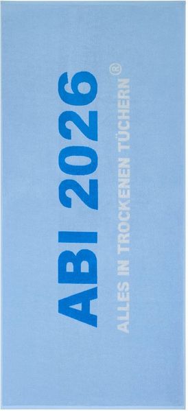 Egeria Strandtuch ABI 2026, Frottier (Packung, 1-St), 75x180 cm, "ABI 2025-Alles in trockenen Tüchern"