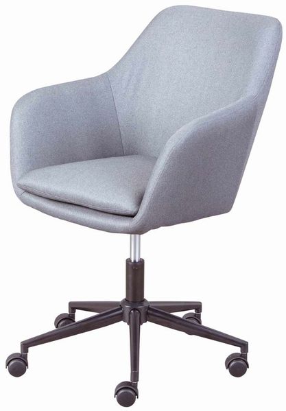 Drehstuhl Bürostuhl WORKRELAXED GREY Bezug Stoff Grau Fußkreuz Schwarz