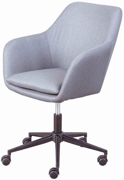 Drehstuhl Bürostuhl WORKRELAXED GREY Bezug Stoff Grau Fußkreuz Schwarz