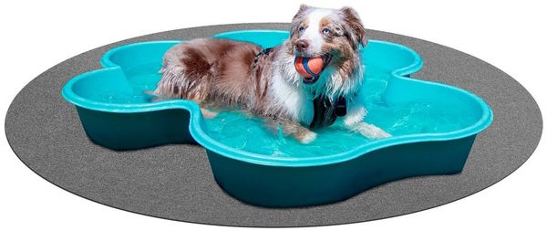 misento Outdoorteppich Poolteppich, rund, Höhe: 4 mm, mit Noppen zur Drainage, pflegeleicht, strapazierfähig