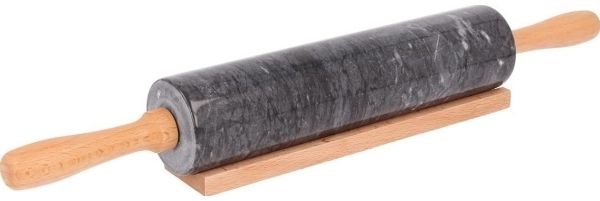 Kinghoff Kinghoff Nudelholz aus Marmor mit Ständer 40722
