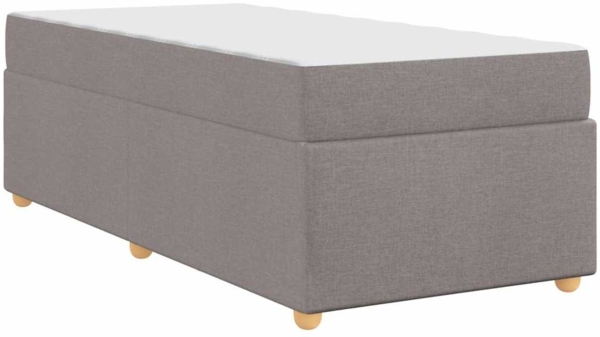 vidaXL Bettrahmen mit Matratze Taupe 90 x 190 cm Stoff 3399325 Bild 7