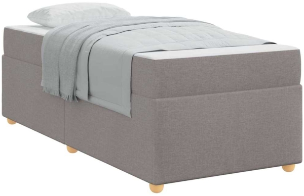 vidaXL Bettrahmen mit Matratze Taupe 90 x 190 cm Stoff 3399325 Bild 2