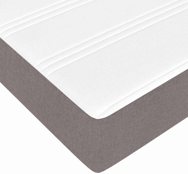vidaXL Bettrahmen mit Matratze Taupe 90 x 190 cm Stoff 3399325 Bild 9