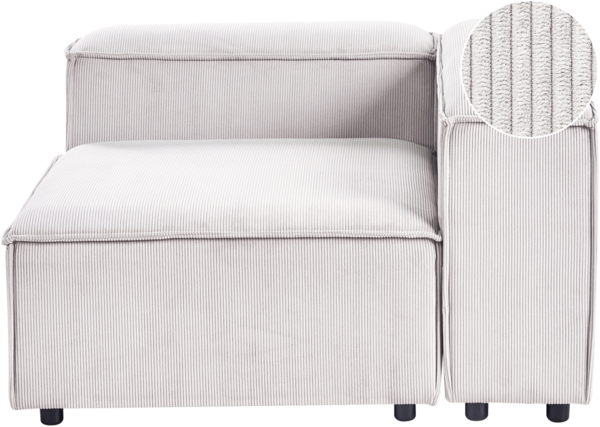 Eckmodul ARDAL Cord Cremeweiß linksseitig