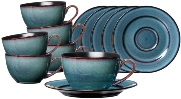 Ritzenhoff & Breker Bali Kaffeetasse mit Untertasse 220 ml 6er Set
