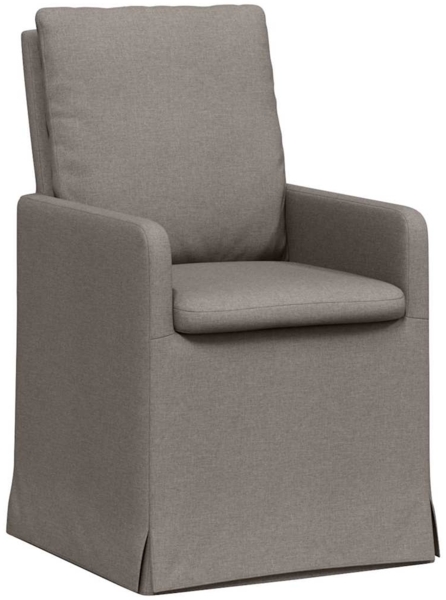 vidaXL Esszimmerstühle 2 pcs Taupe 57 x 67 x 98 cm Stoff 42017922