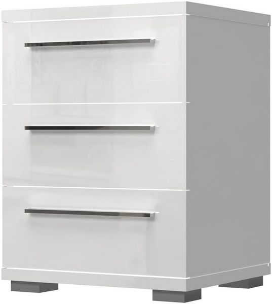 OTTO home Nachtkommode Piano, Nachttisch aus FSC-zertifiziertem Holzwerkstoff, Made in Europe (45/40/43 oder 61cm (B/T/H), ideal passend zum Boxspringbett), UV lackiert, hochglänzend, Soft-Close Funktion, 2 oder 3 Schubladen