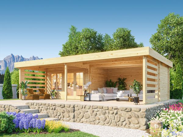 Fjordholz Gartenhaus Modell Jonte 44 Grau