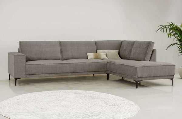 OTTO home Ecksofa OLAND L-Form, B: 289 cm, Skandi-Design, Struktur, Flachgewebe, Luxus-Microfaser, Boucle