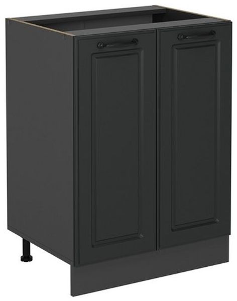 Küchenunterschrank R-Line Anthrazit Landhaus 60 cm ohne Arbeitsplatte Vicco Bild 4