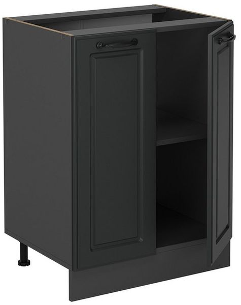 Küchenunterschrank R-Line Anthrazit Landhaus 60 cm ohne Arbeitsplatte Vicco Bild 3