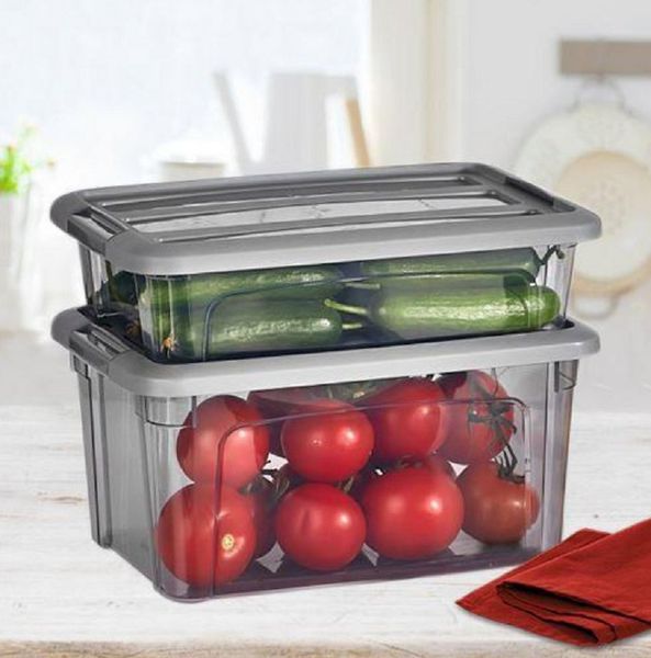 Vip Ahmet Frischhaltedose Organizer Behälter Vorratsbehälter Vorratsdosen Grau-Transparent 2,8L