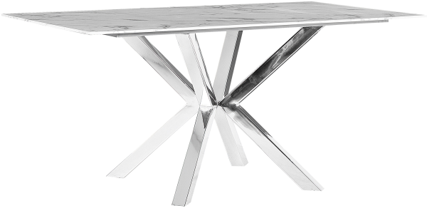 Esstisch Marmoroptik / silber 160x90 cm SABROSA
