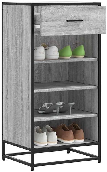 vidaXL Schuhregal Grau Sonoma 48x38x97,5 cm Holzwerkstoff 849212