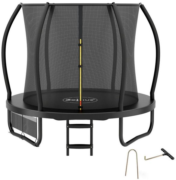 Zelsius Gartentrampolin Trampolin Schwarz Ø 228 cm für den Outdoor-Bereich