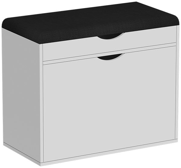 Schuhbank Schufy Weiß 60 x 51 cm mit 2 Fächern Vicco