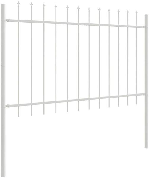 vidaXL Gartenzaun Woerden Weiß 1,7 x 1 m Pulverbeschichteter Stahl 42003880 Bild 4