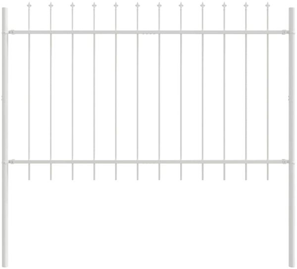vidaXL Gartenzaun Woerden Weiß 1,7 x 1 m Pulverbeschichteter Stahl 42003880 Bild 2