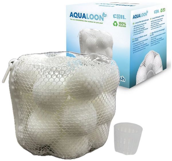 COIL Filterbälle Pool Filterbälle, Ökologischer Wasserfilter, Korb mit Filterbällen, für Spa, (Kompatibel mit Filter Typ VI Bestway und Intex Typ S1, 20 Stück, 20 Bälle enthalten), Die Bälle sind maschinenwaschbar, Wiederverwendbar