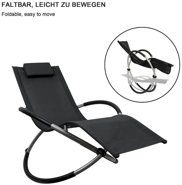 Sonnenliege anthrazit mit Tisch Polyrattan Gartenlounge Terrasse Liegestuhl Bild 5