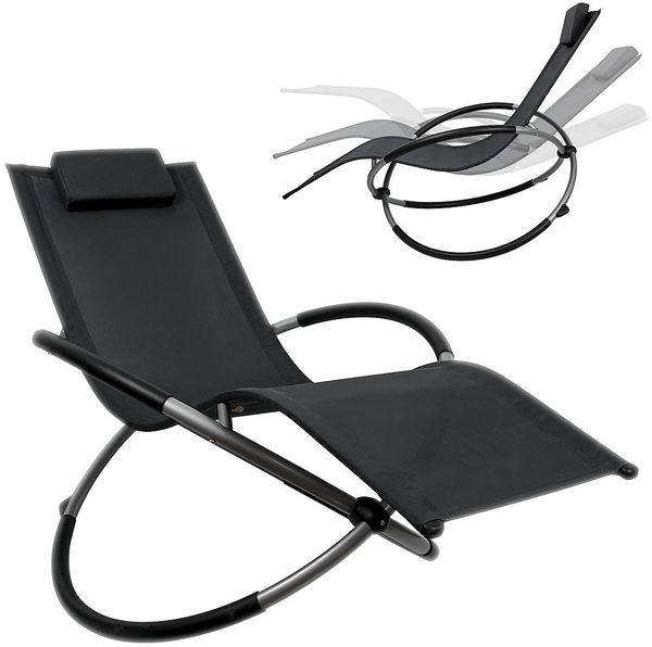 Sonnenliege anthrazit mit Tisch Polyrattan Gartenlounge Terrasse Liegestuhl