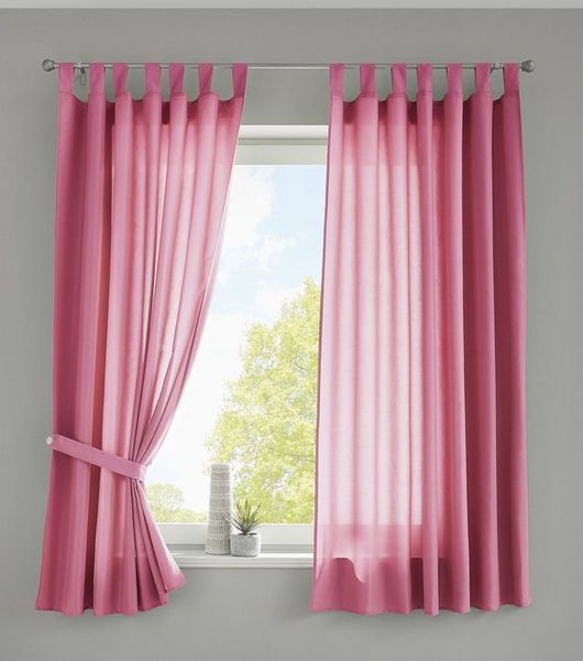 Gardinenbox Vorhang (2 St), Schlaufe, blickdicht, Microfaser, Schal Microsatin »Berlin« Blickdicht Kräuselband Raffhalter 20400N2