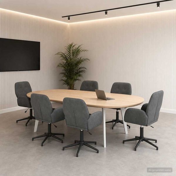 vidaXL Drehstühle 6 Stk. 54 x 55 x 90 cm Dunkelgrau Samt (V) 3428340